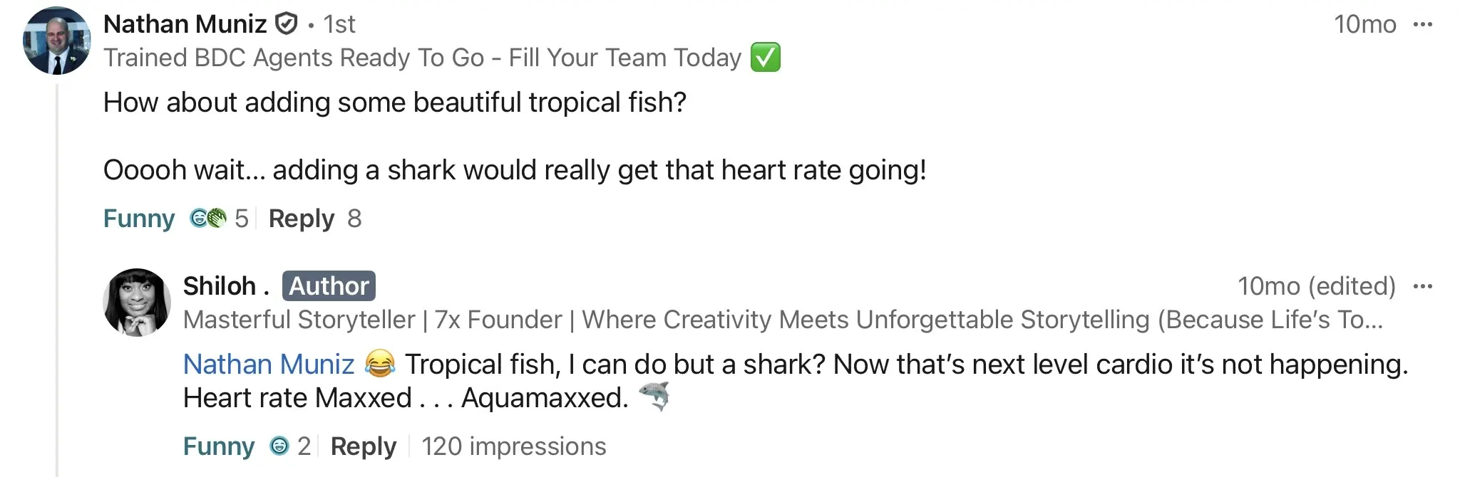A selected Hall of Comments public exchange